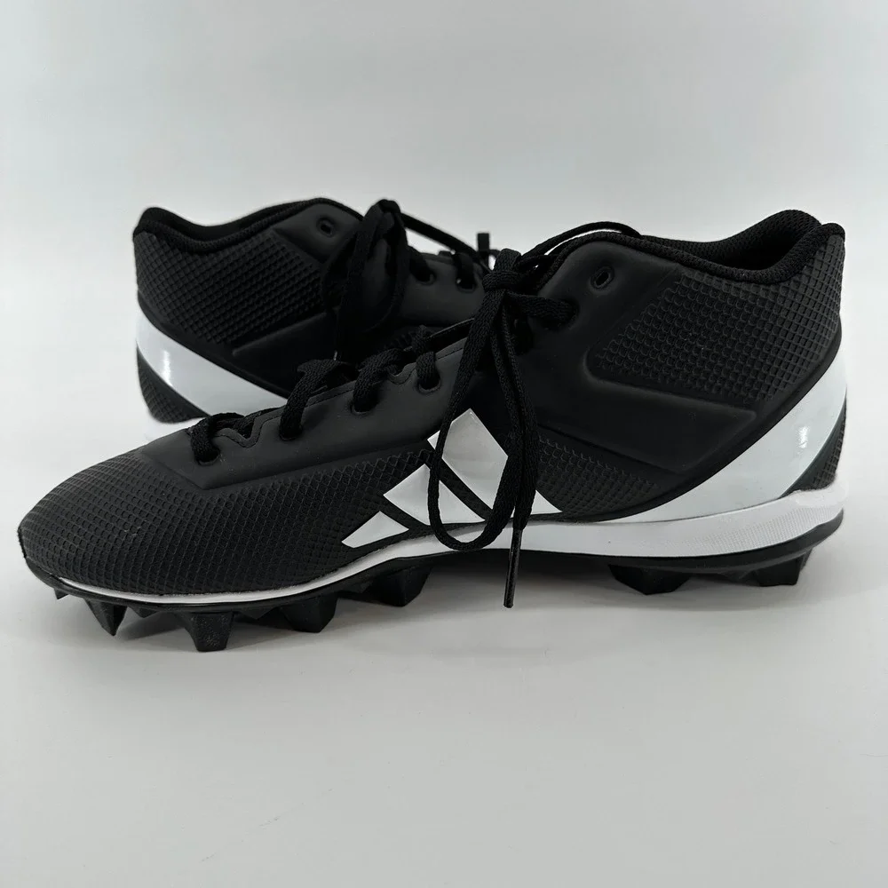 Adidas Adizero Football Cleats Mens 11 Black White IF5102 Mid Top Athletic Shoes